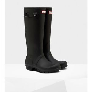 Hunter Tall Black Gloss Rainboots